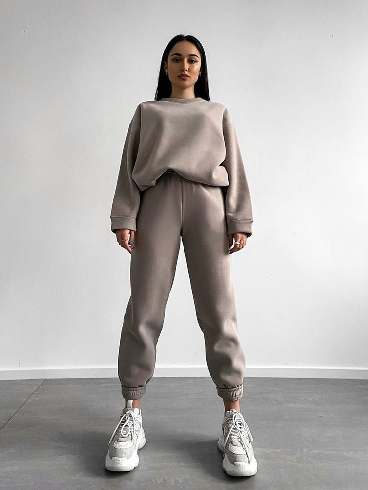 Damen Sweat-Anzug Komfortschnitt Bequem Eveloria