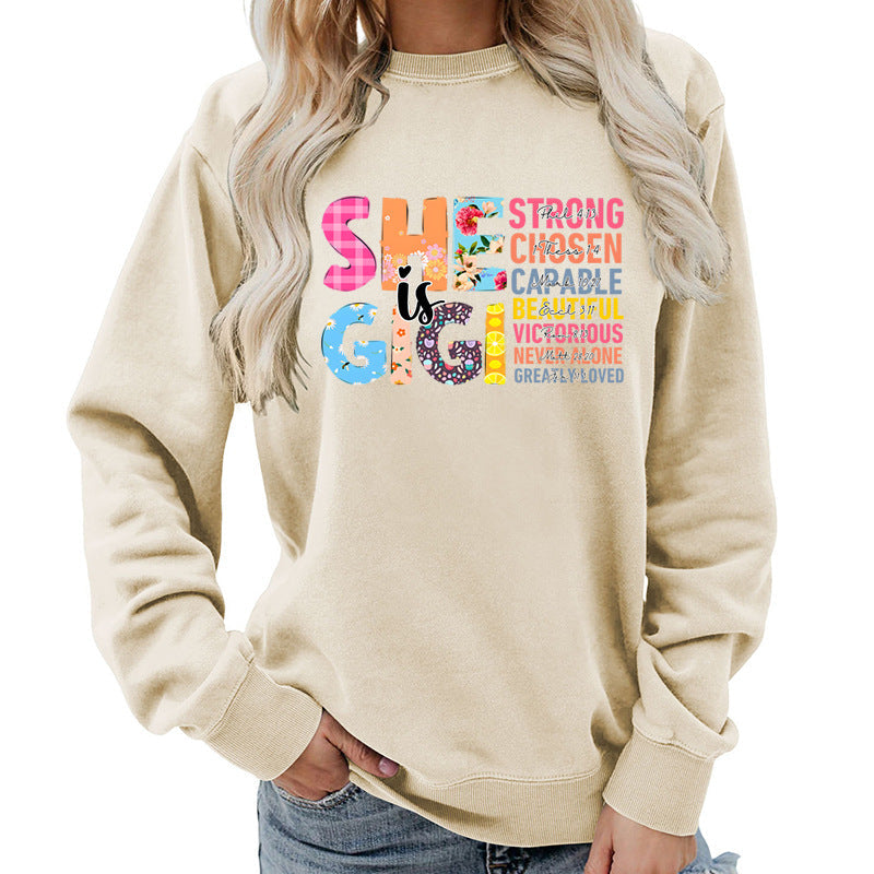 Damen Sweatshirt Inspirierendes Text-Design Eveloria