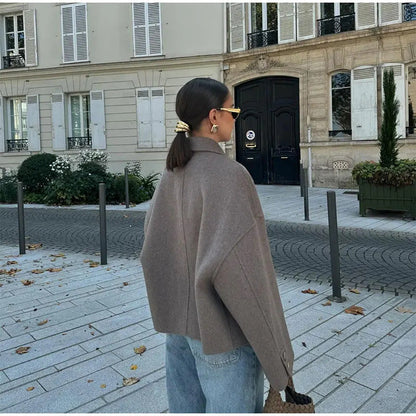 Damen Oversized Wollmantel Eveloria