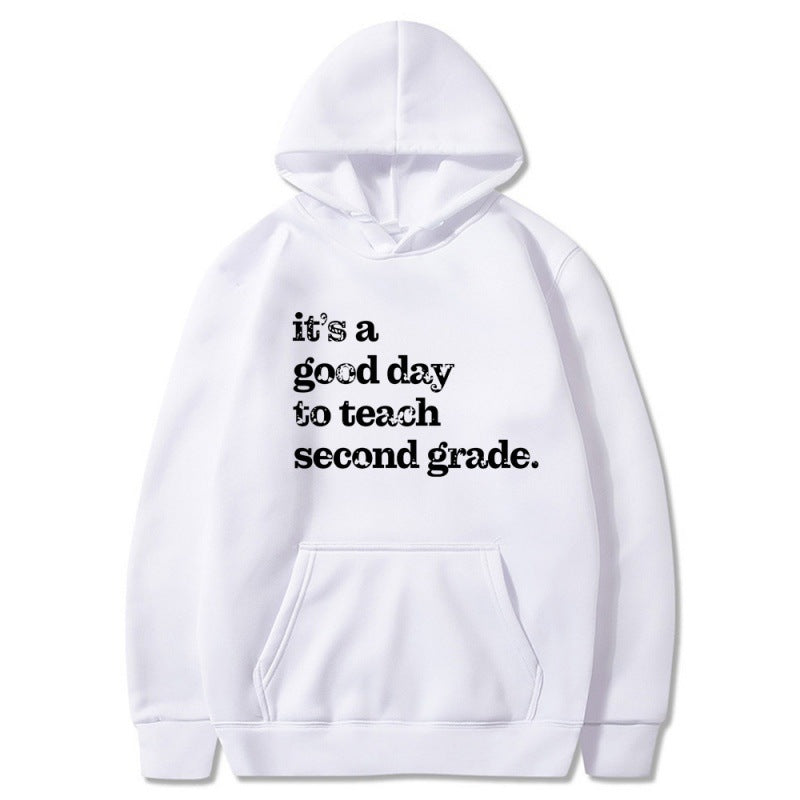 Damen Kapuzensweater Bequem Lehrerspruch Grau