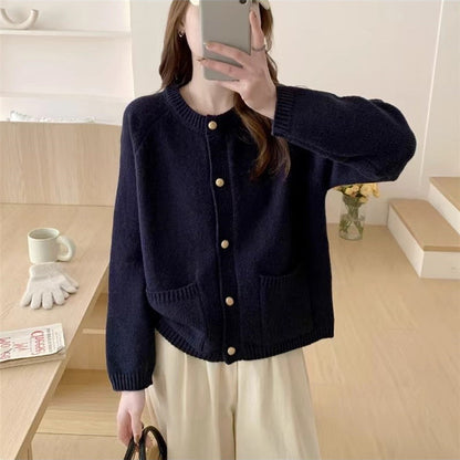 Damen Strickjacke mit Knopfleisten und Taschen Eveloria