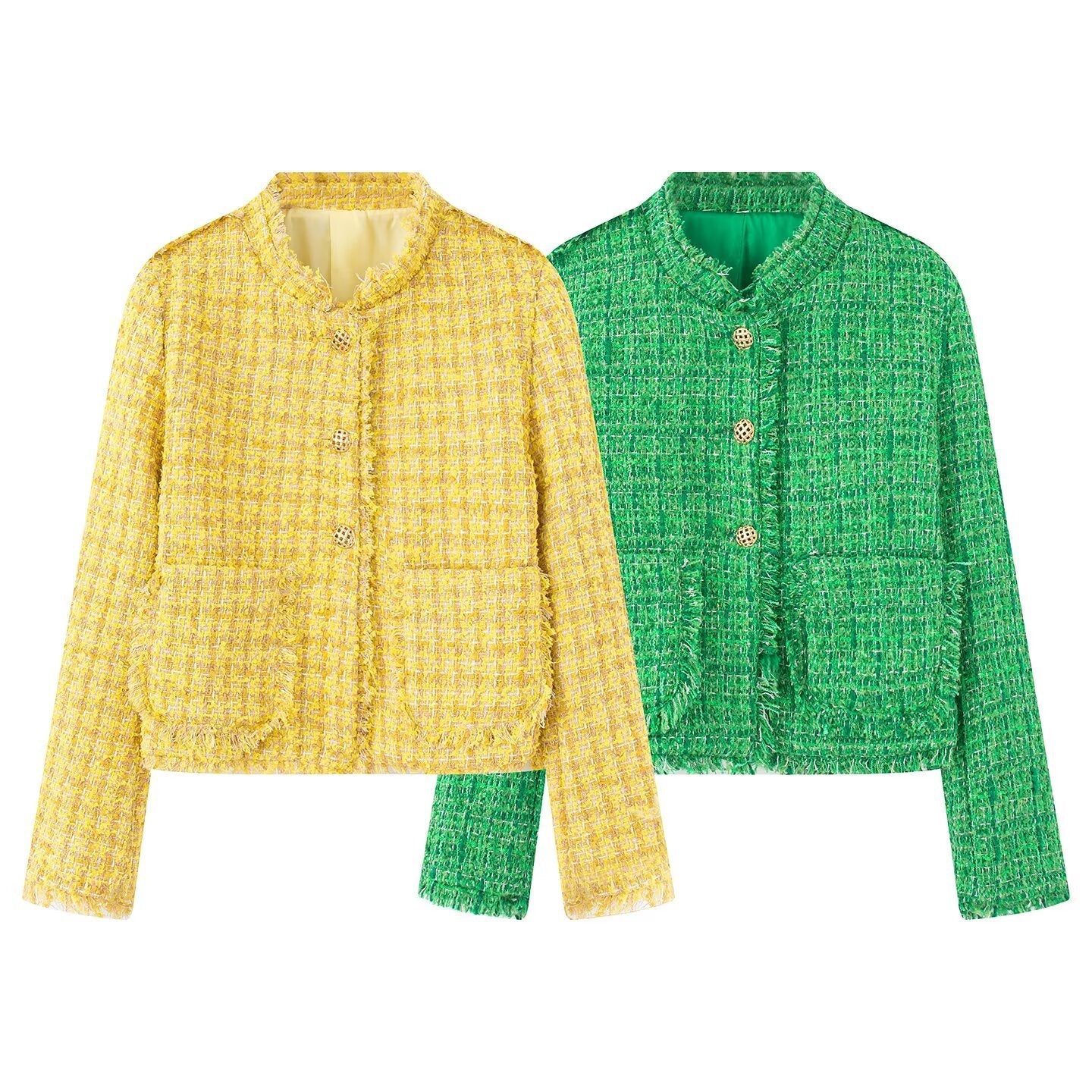 Damen Tweedjacke Schnittig Eveloria - Eveloria