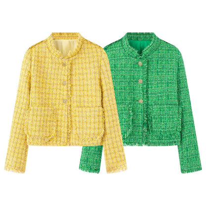 Damen Tweedjacke Schnittig Eveloria - Eveloria