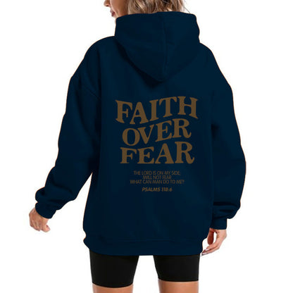 Damen Kapuzensweater Bequem Motivierender Schriftzug Grau
