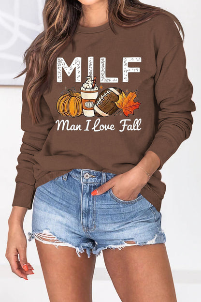 Damen Sweatshirt Herbstlich Essenzen Motiv Weiss
