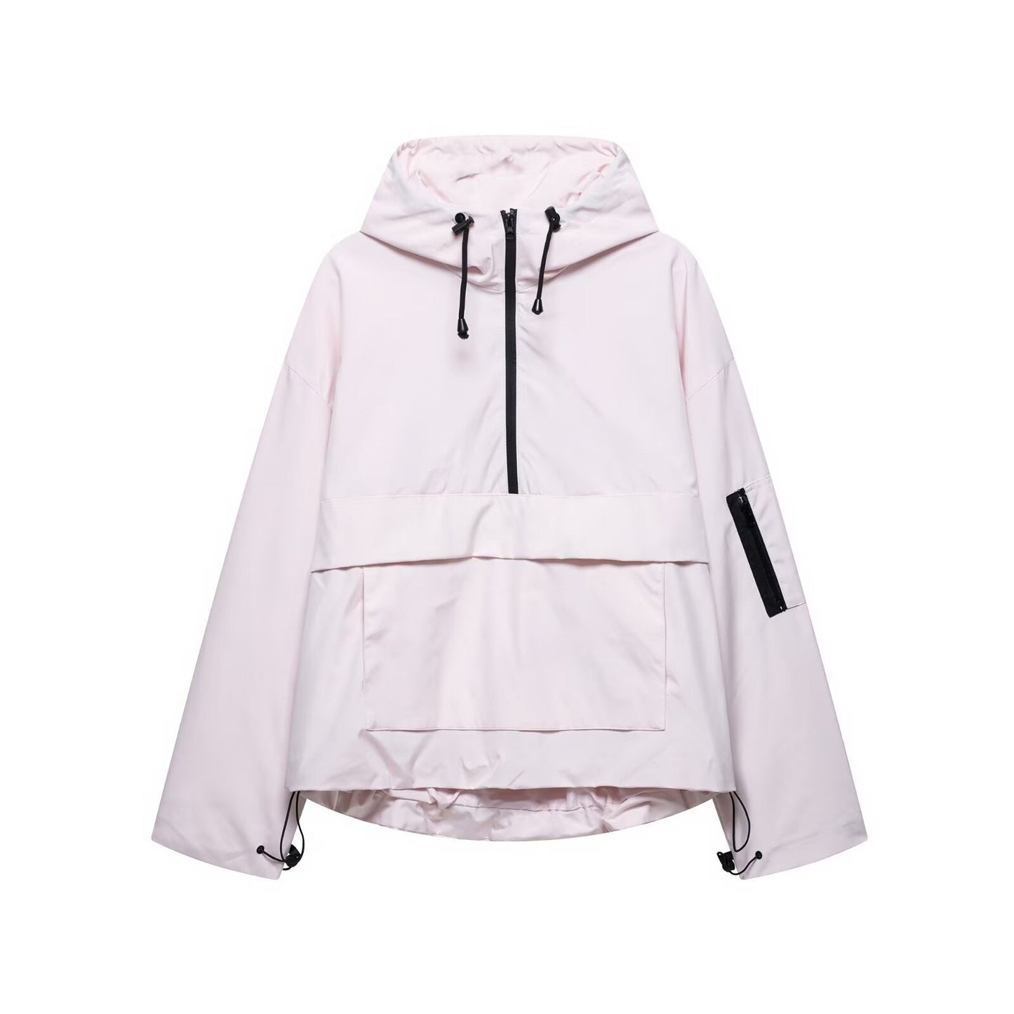 Damen Windjacke Funktionale Kapuzenjacke mit Kängurutasche