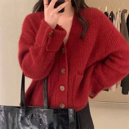 Damen Grobstrickcardigan mit Taschen Eveloria
