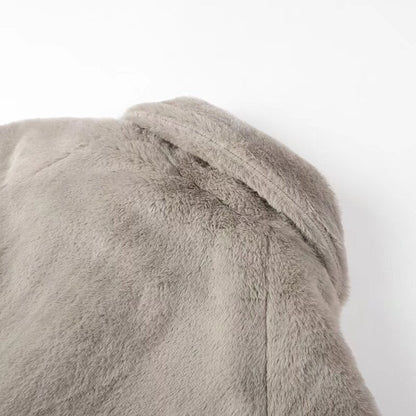Damen Kuscheljacke Elegant Kragen