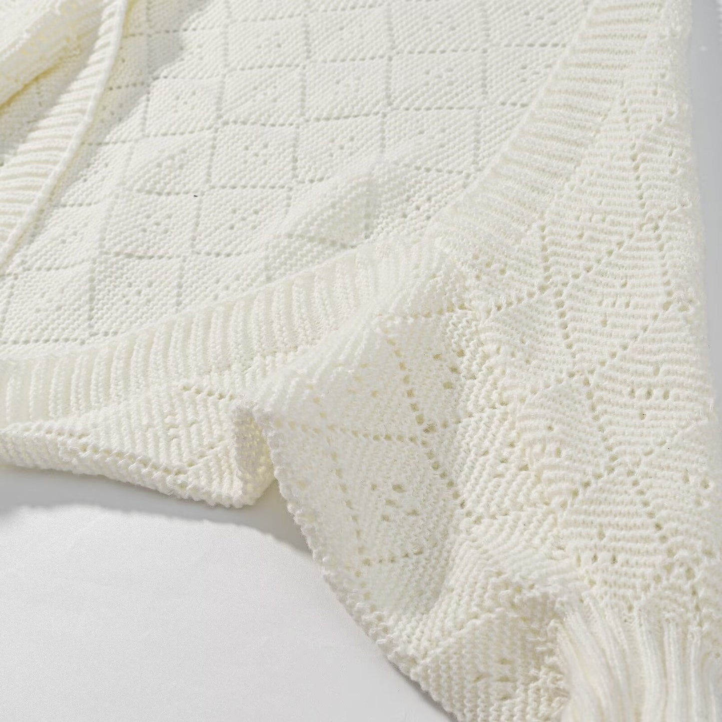 Damen Strickpullover Rautenmuster Bequem Eveloria