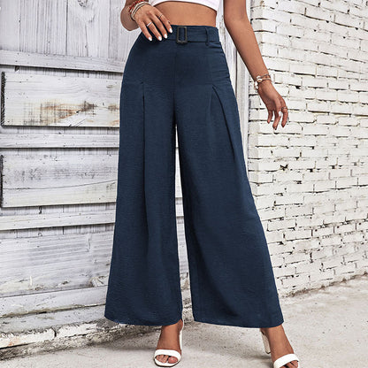 Damen Hochbundhose Weit Faltenrock Elegante Taille Eveloria