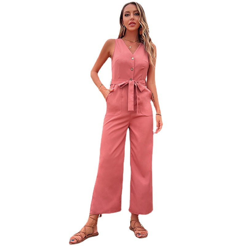 Damen Jumpsuit Bequem Taillierbar Eveloria