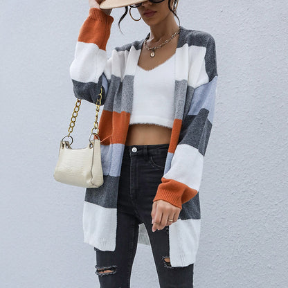 Damen Strickcardigan Weiches Material Bunt - Eveloria