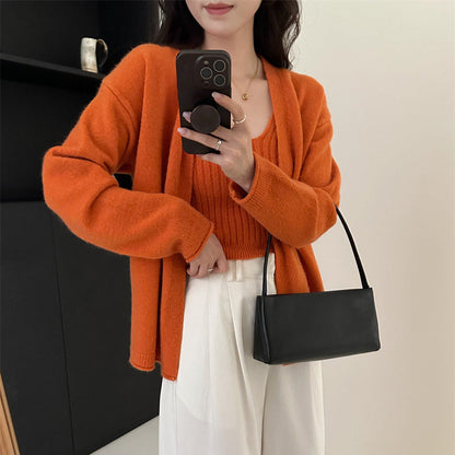Damen Strickjacke Lässiger Schnitt Weiches Material