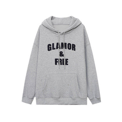 Damen Kapuzenpullover Lässig Mit Schriftzug Eveloria