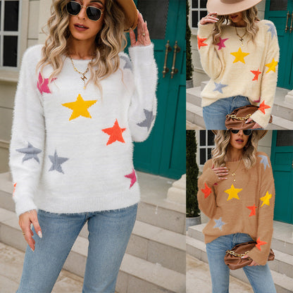 Damen Pullover Sternenmotiv Eveloria - Eveloria