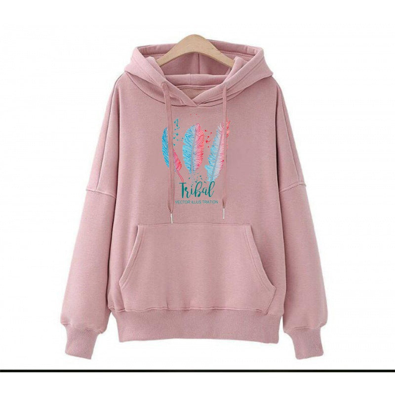 Damen Kapuzenpullover Tribal-Druck Weich Grün