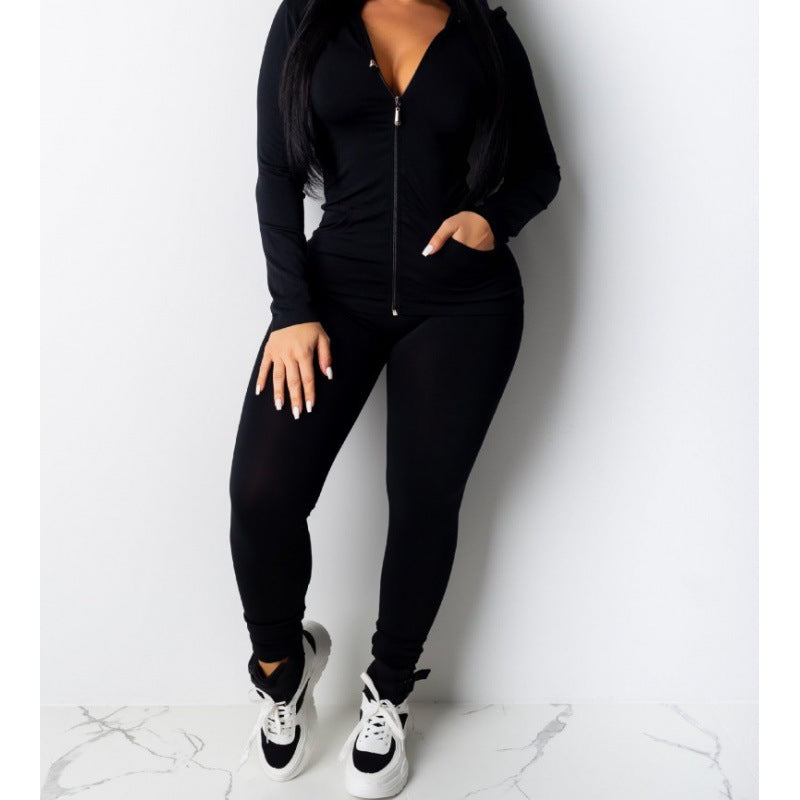 Damen Sport-Zweiteiler Kapuzenjacke und Hose Eveloria