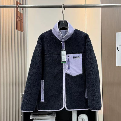Damen Fleecejacke Kuschelig Reißverschluss-Taschen Eveloria
