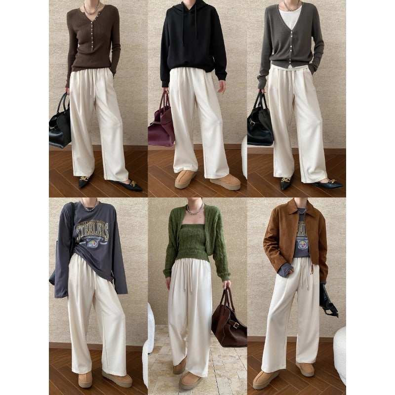 Damen Pullover V-Ausschnitt Langarm Kaschmir Braun