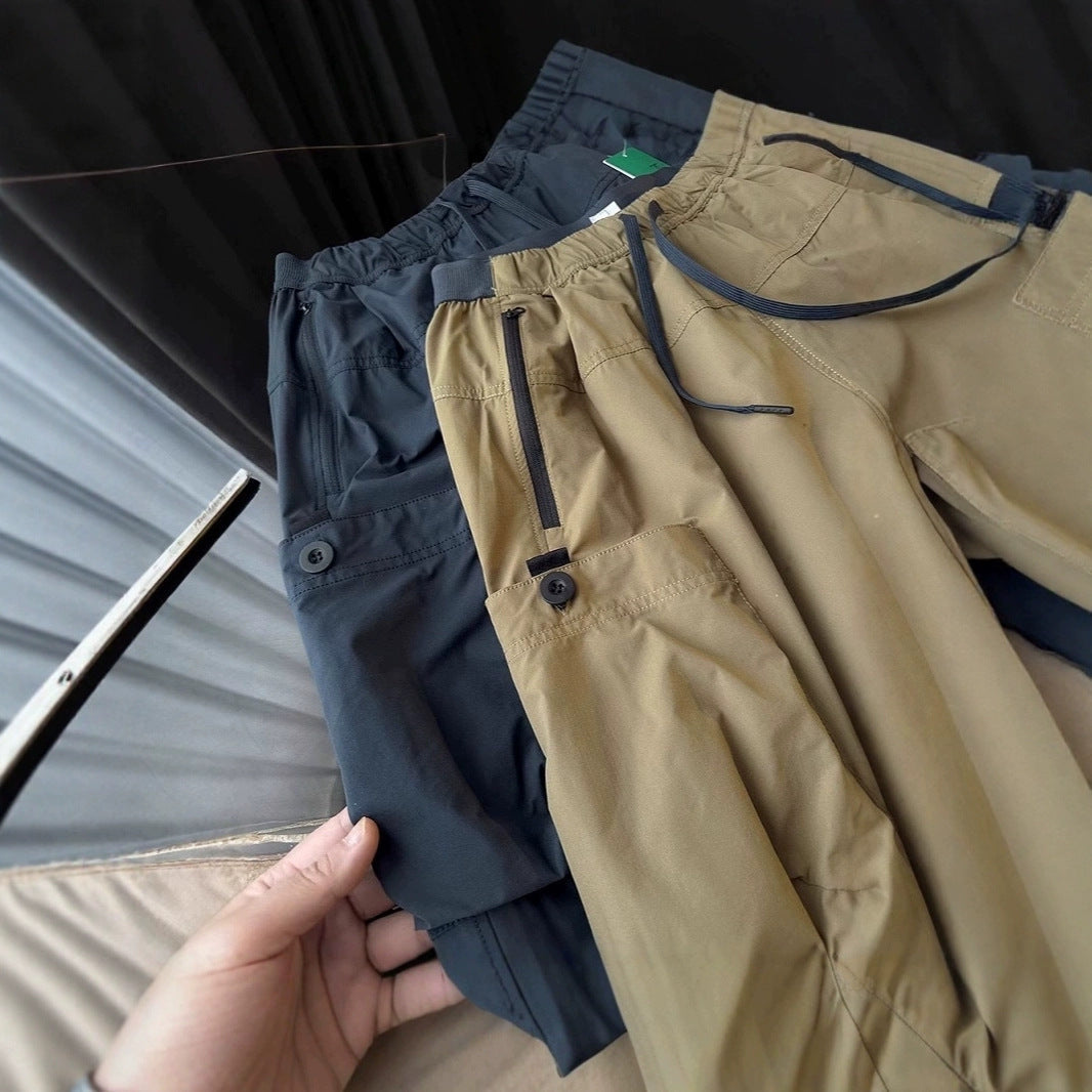 Damen Cargo-Shorts Funktionale Sommerhose Beige