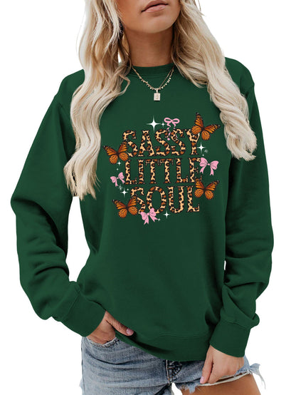Damen Sweatshirt Schmetterlingsdesign Eveloria