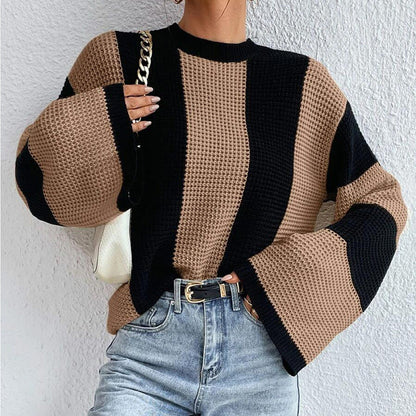 Damen Strickpullover Oversized Atmungsaktiv Eveloria - Eveloria