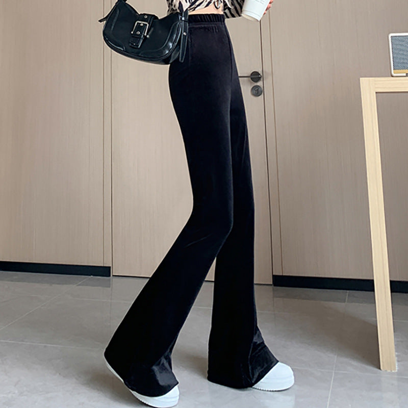 Damen Flare-Hose Samt Eveloria