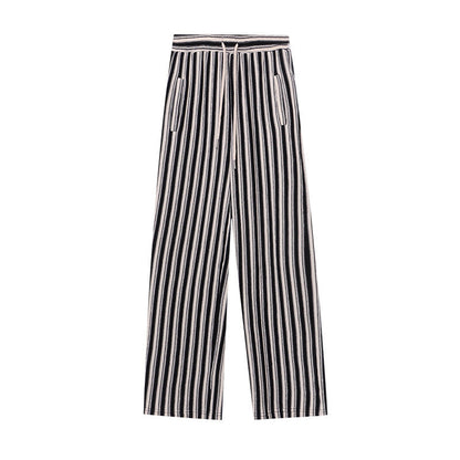Damen Streifenhose Lässig Eveloria