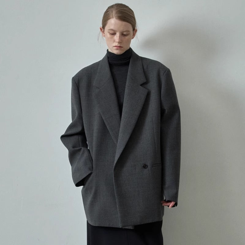 Damen Oversize Blazer Klassischer Stil Eveloria