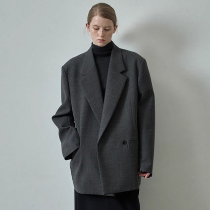 Damen Oversize Blazer Klassischer Stil Eveloria