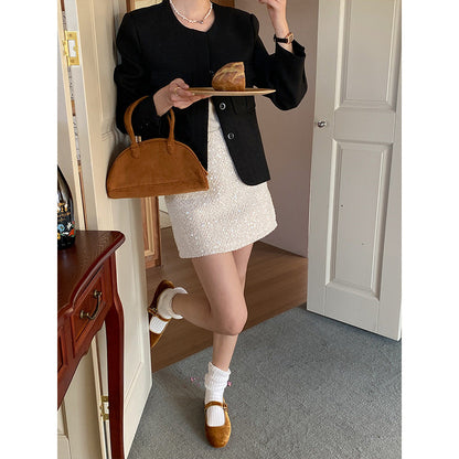Damen Kurzjacke mit Taschen Eveloria Elegantes Design