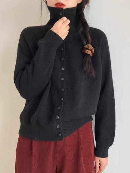 Damen Strickjacke mit Knöpfen Modisch Eveloria