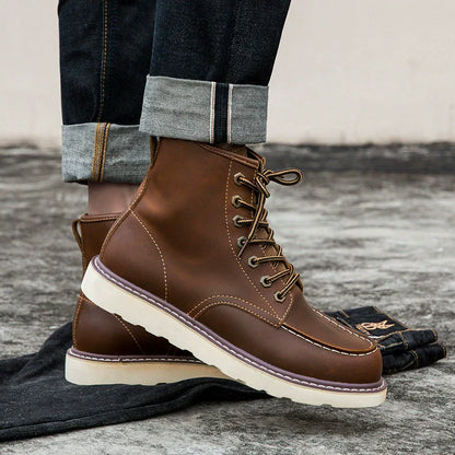Herren Schnürboots dickes Sohle gepolstert