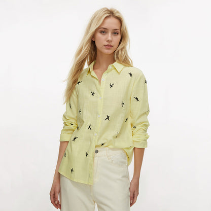 Damen Bluse mit Knotendetail und verspieltem Design