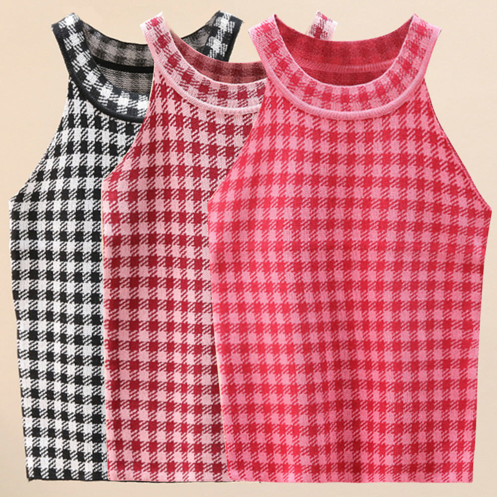 Damen Sporttanktop Karomuster Eveloria - Eveloria