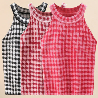 Damen Sporttanktop Karomuster Eveloria - Eveloria