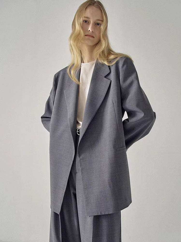 Damen Oversized Blazer Edler Schnitt Eveloria