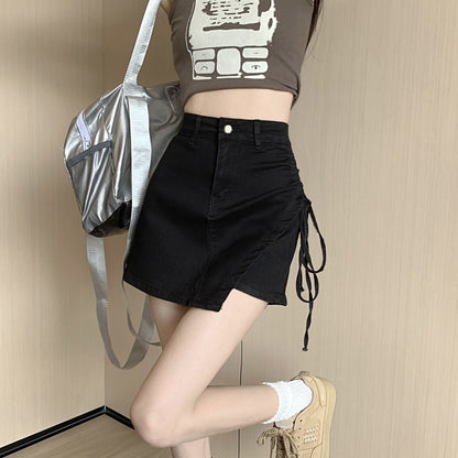 Damen Wickelrock mit Schnürdetails