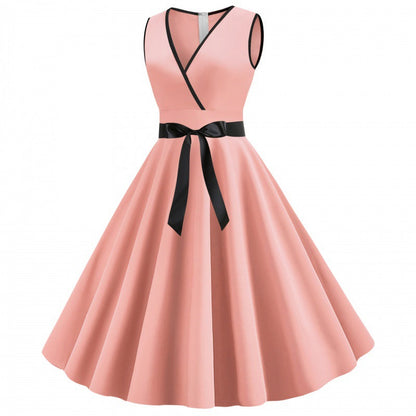 Damen Wickelkleid Voluminöser Rock Elegante Taillierung Eveloria