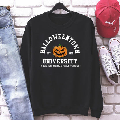 Damen Sweatshirt Halloween-Design Bequem Grau Eveloria