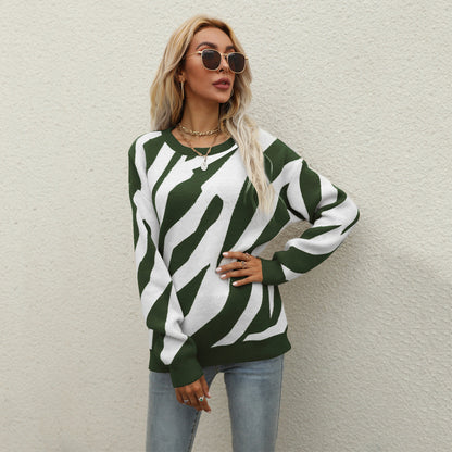 Damen Strickpullover Tiermuster Innovativ