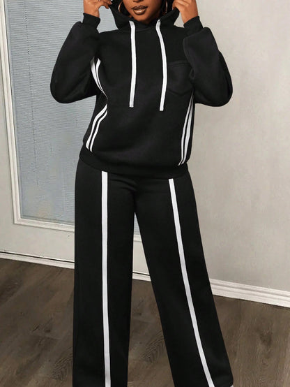 Damen Lounge-Set Lässiger Hoodie Weites Design Eveloria