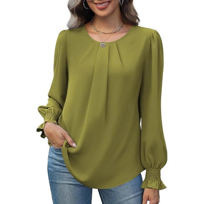 Damen Bluse Puffärmel Eveloria