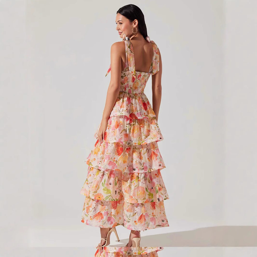 Damen Langärmliges Spitzenkleid Tierprint Eveloria