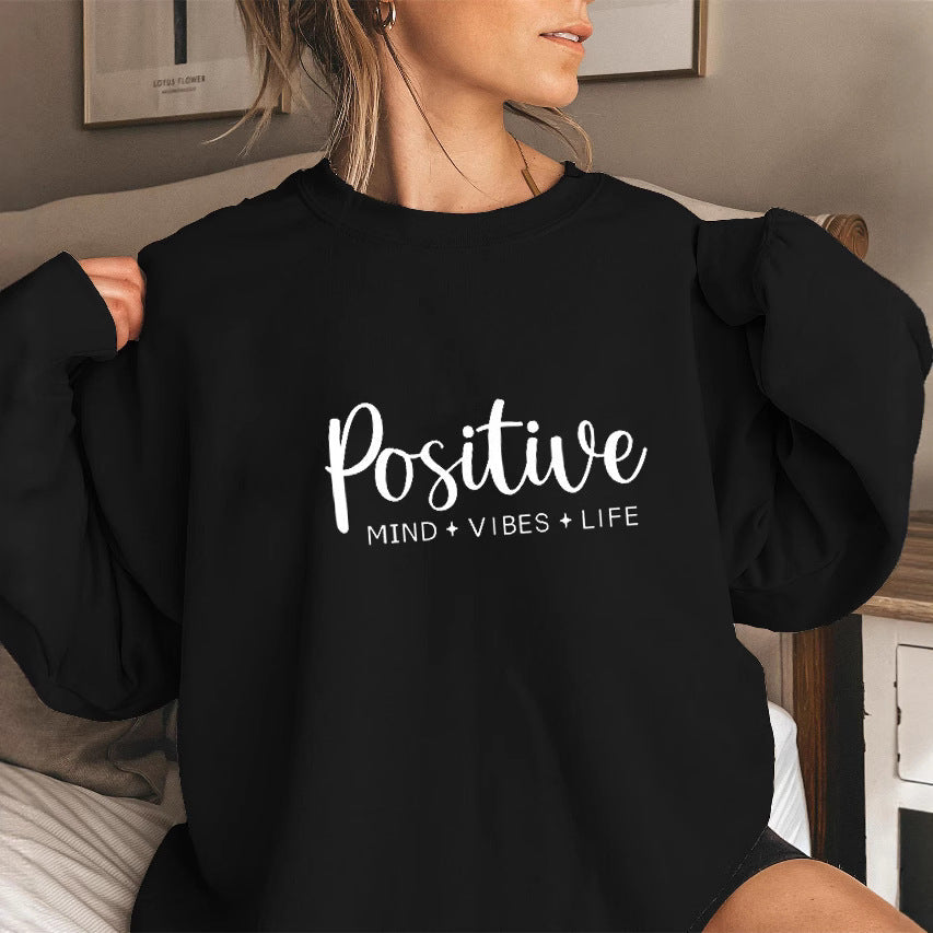 Damen Sweatshirt Voluminöse Ärmel Inspirierender Aufdruck Eveloria - Eveloria