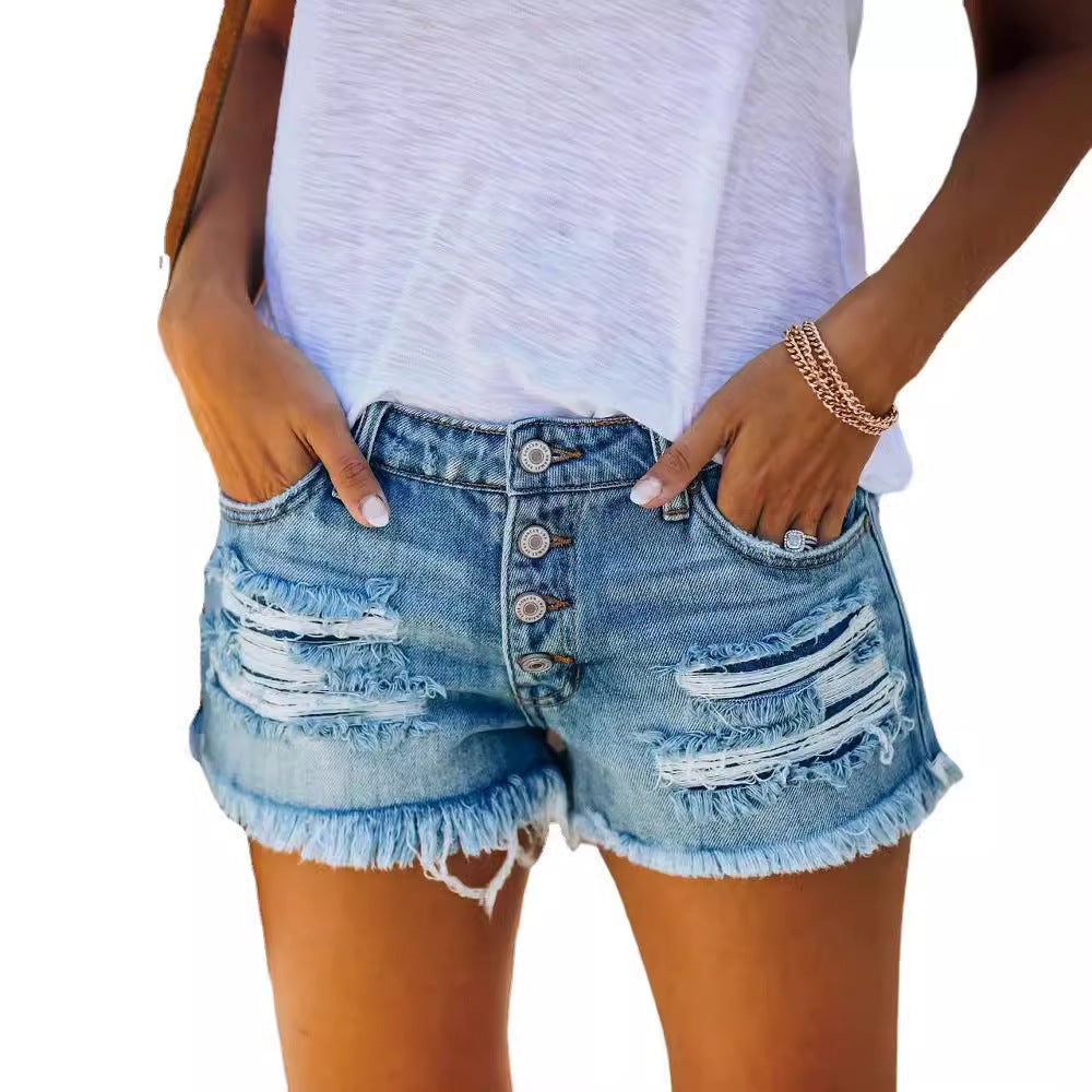 Damen Destroyed Denim Shorts Eveloria wird zu:
Eveloria Damen