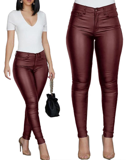 Damen High-Waist-Hose Figurbetont Eveloria