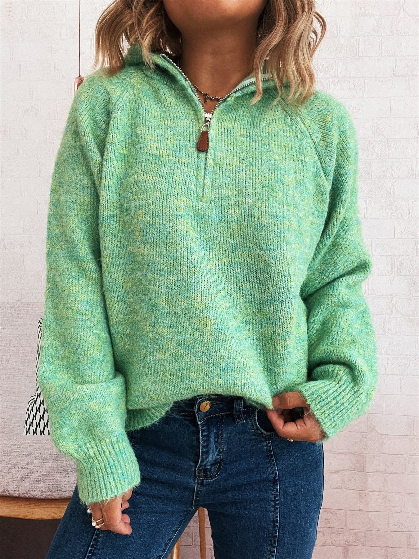 Damen Kapuzenpullover Reißverschluss Eveloria