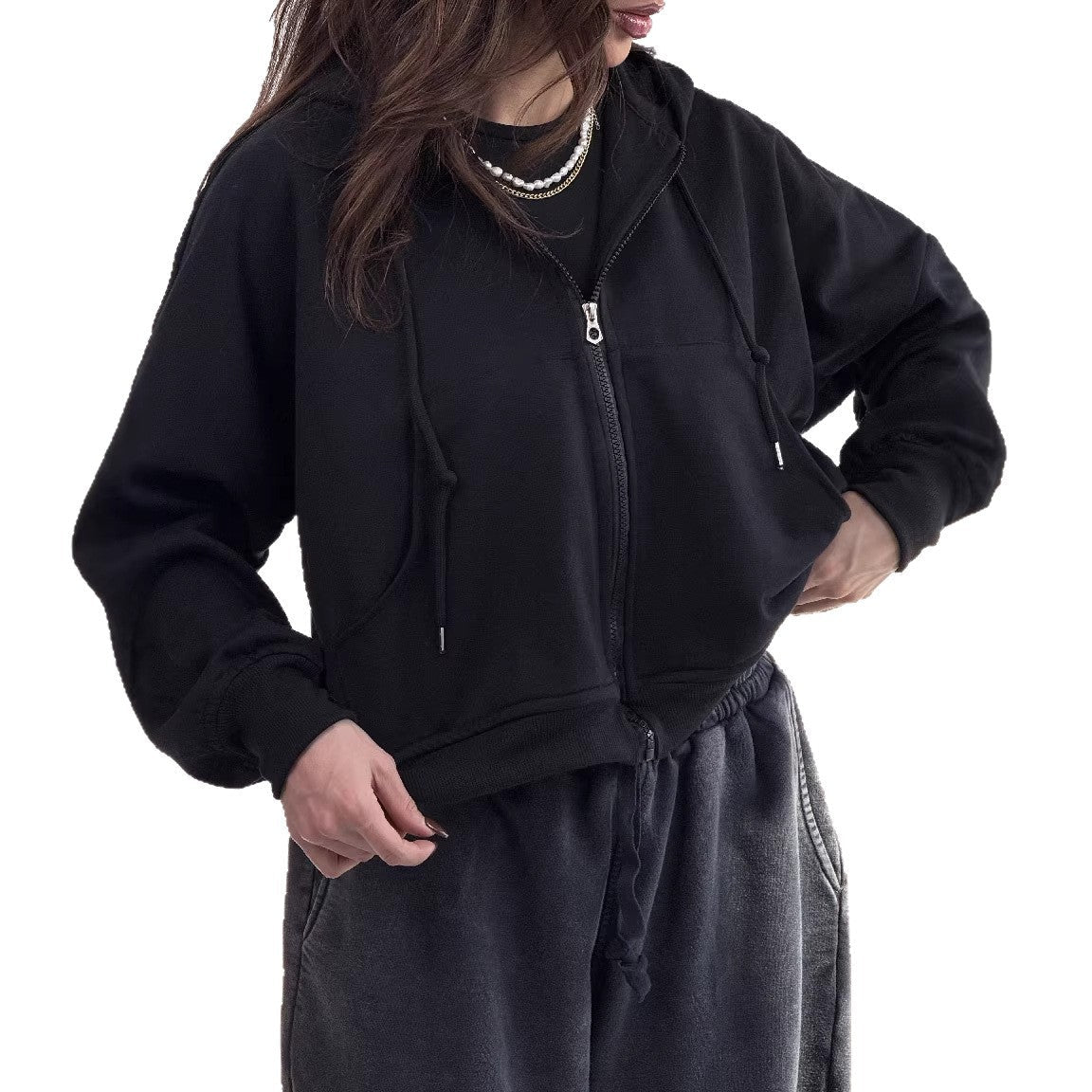 Damen Hoodie Lässig Weite Ärmel Eveloria