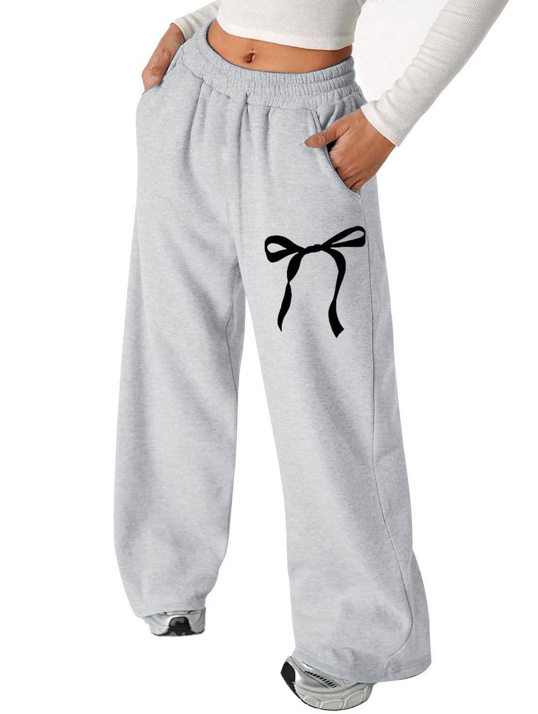 Damen Freizeithose Schleifenmuster Bequem